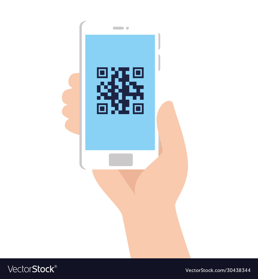 Qr code inside smartphone design