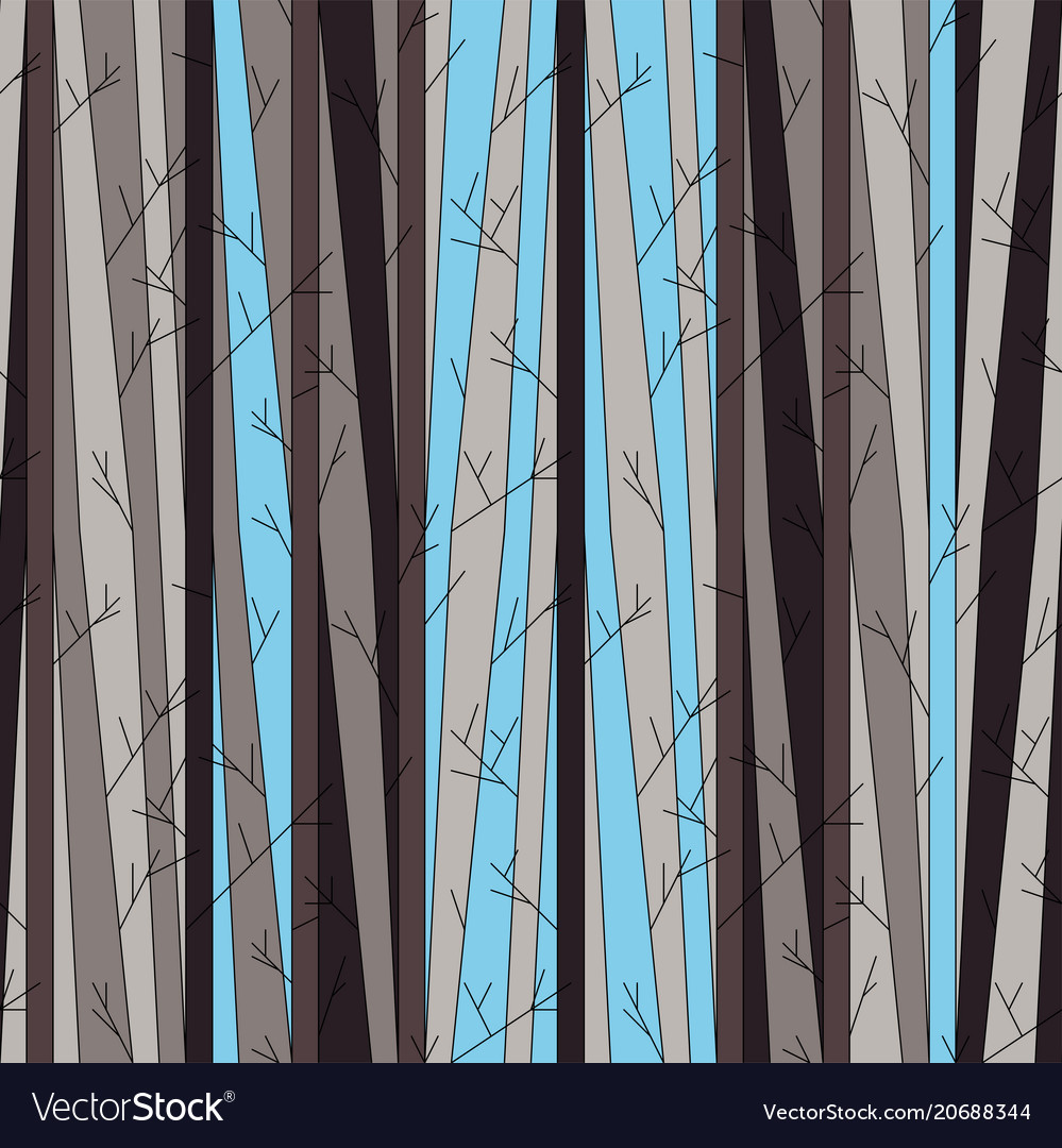 Seamless pattern with trees without leaves vector image Seamless pattern with trees without leaves
