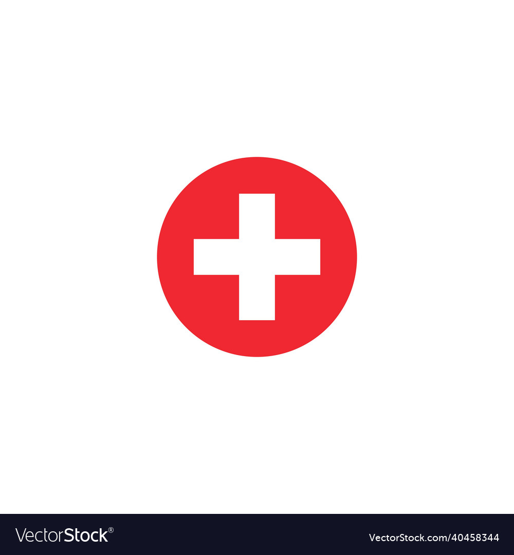 Designvorlage für die Ikone der Schweizer Flagge vector image Designvorlage für die Ikone der Schweizer Flagge