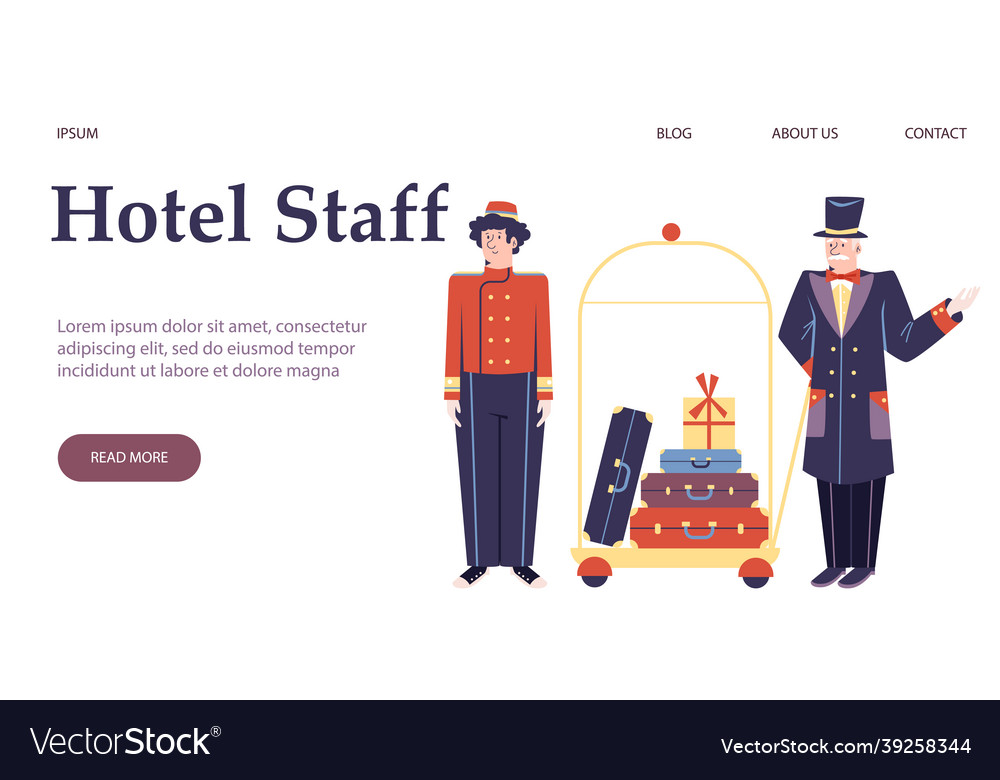 Template for website with characters Vector Image Template for website with characters