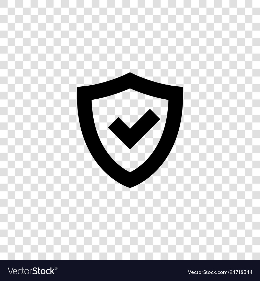 Tick mark in shield icon