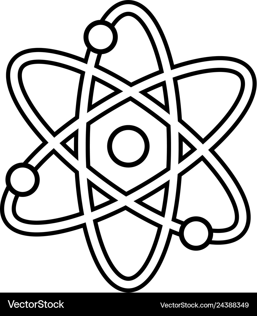 Atom molecule isolated icon Royalty Free Vector Image