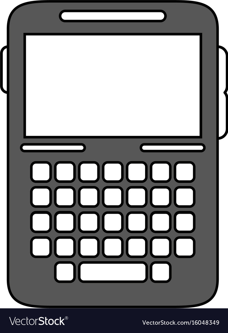 Blank screen cellphone with buttons icon image