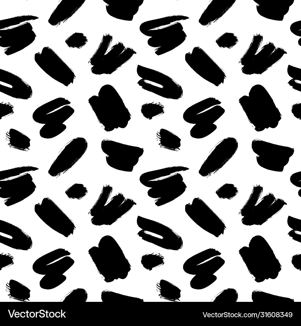 Brush strokes seamless pattern Royalty Free Vector Image