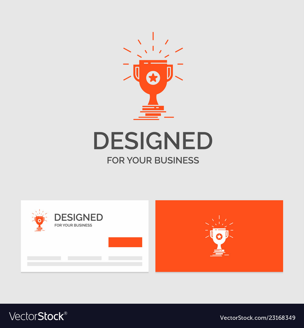 business logo template for award trophy prize win vector image
