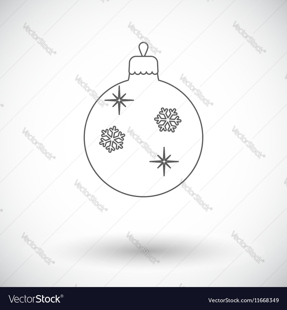 Christmas ball flat icon