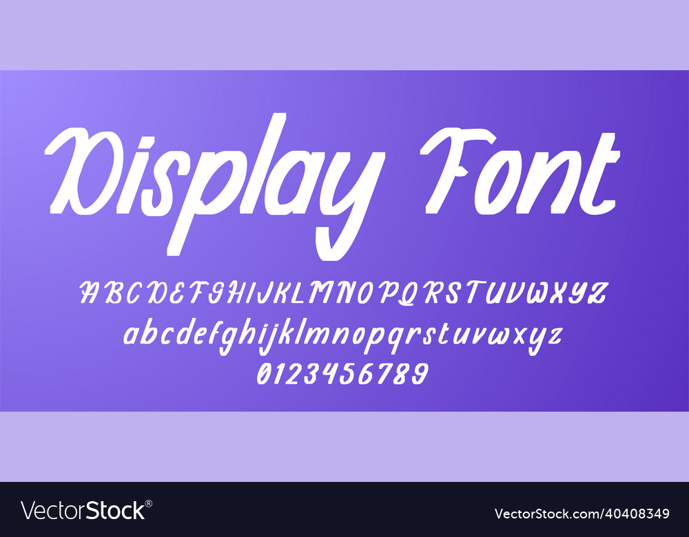Display font alphabet isolated background