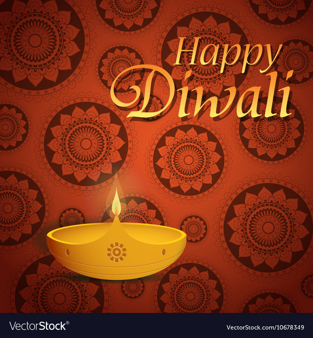 Diwali Greeting Card Royalty Free Vector Image