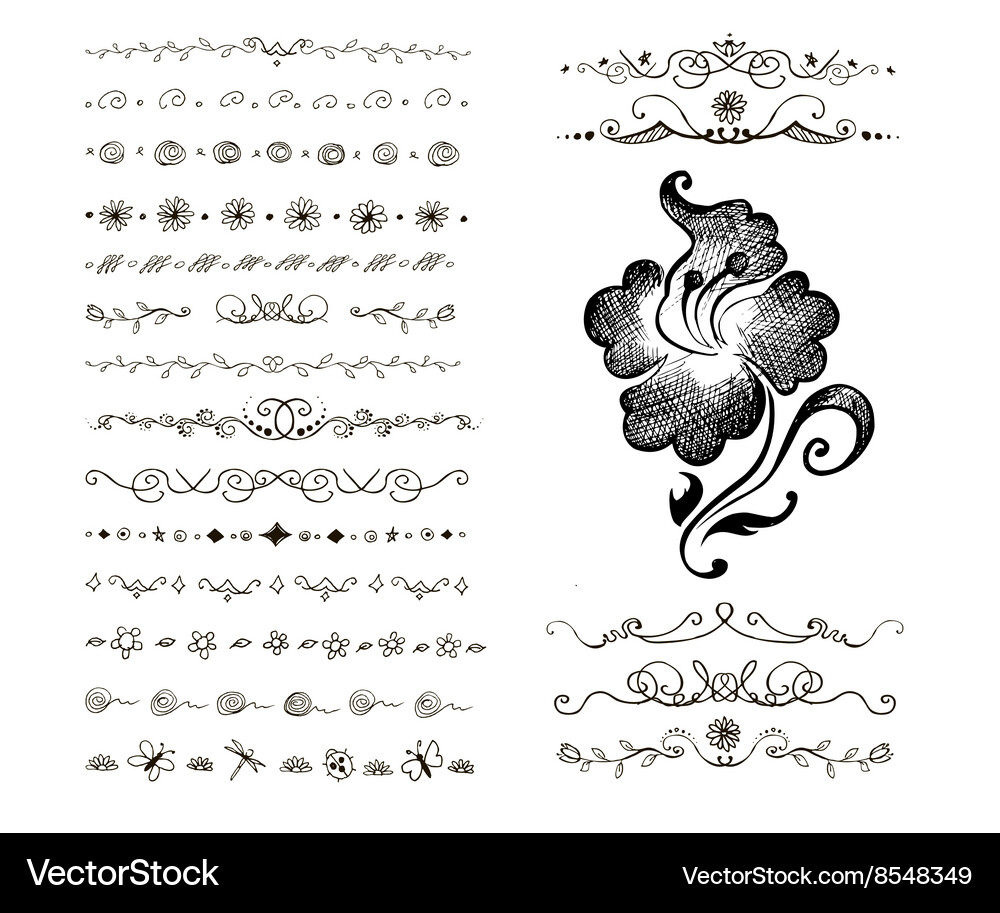 Doodles border Royalty Free Vector Image - VectorStock