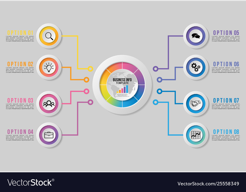 Infographic design template with options steps