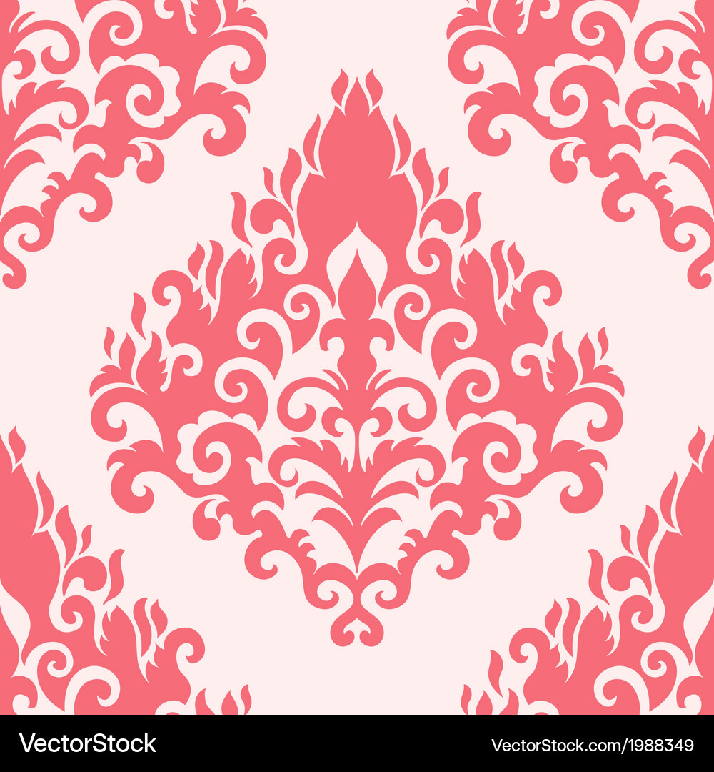 Vintage damask seamless pattern element Royalty Free Vector