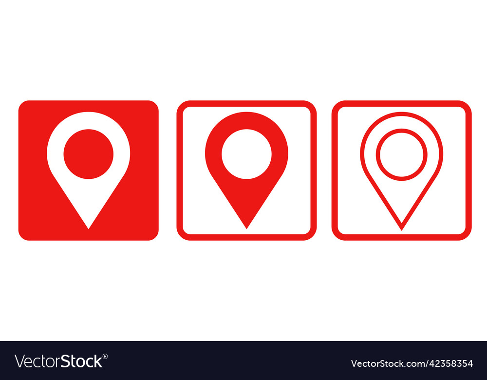 A set of box icons for map pins location