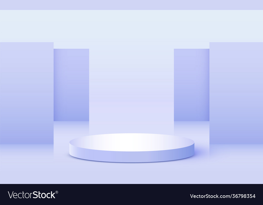 Abstract scene background cylinder podium on pink vector image Abstract scene background cylinder podium on pink