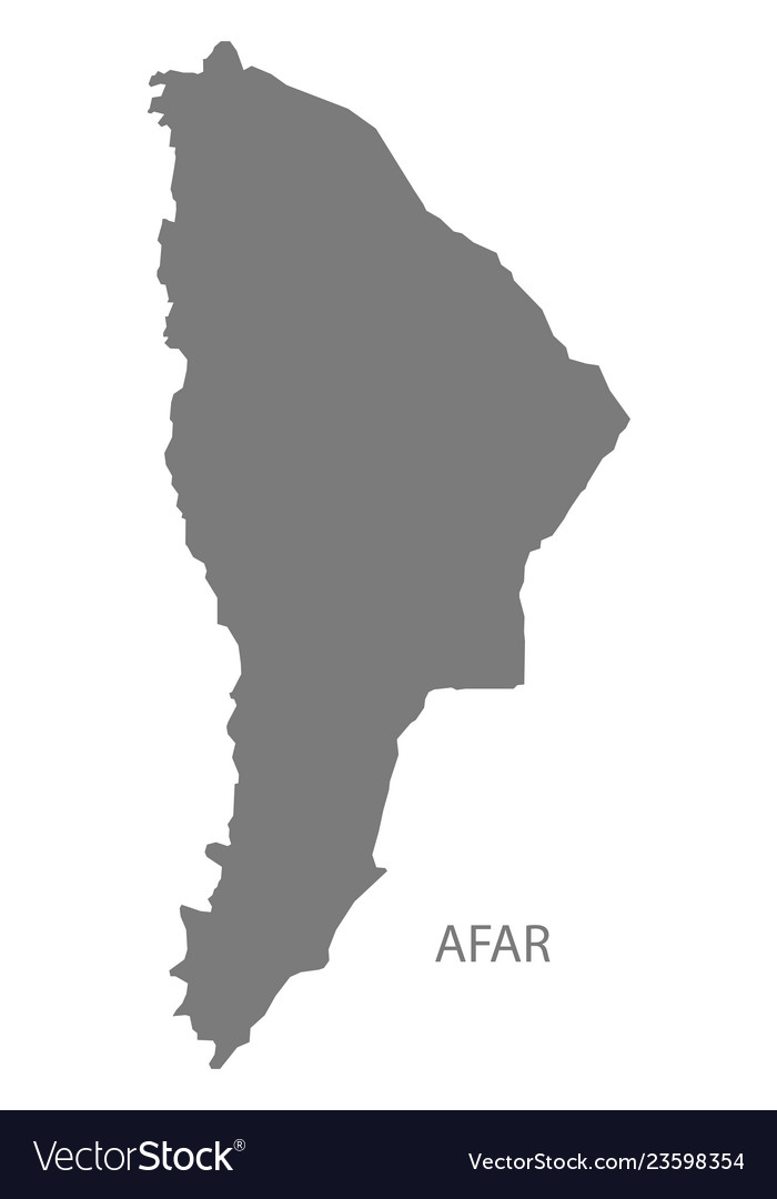 Afar ethiopia map grey