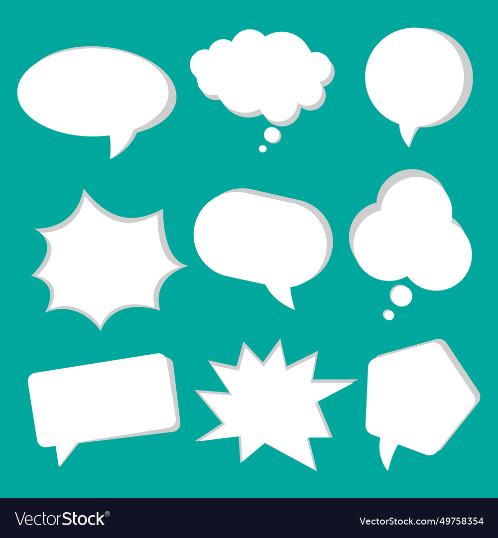 Comic style speech bubbles and thought Royalty Free Vector