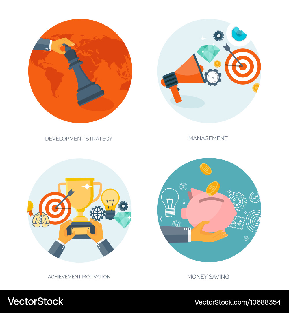 Flat backgrounds set new Royalty Free Vector Image