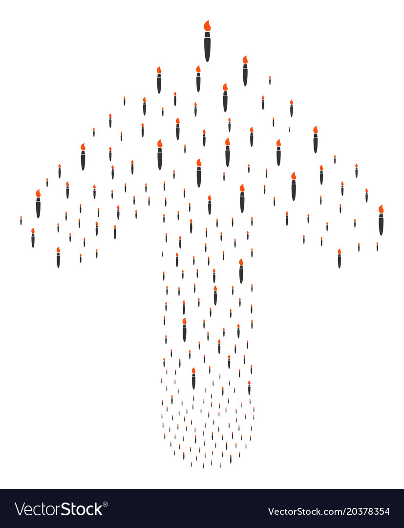 Forward directed arrow shape with brush