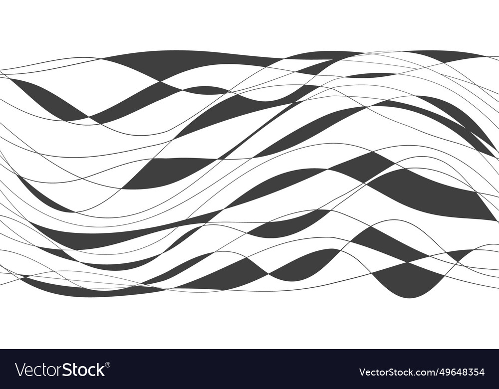 Hand drawn lines abstract pattern wave simple vector image Hand drawn lines abstract pattern wave simple