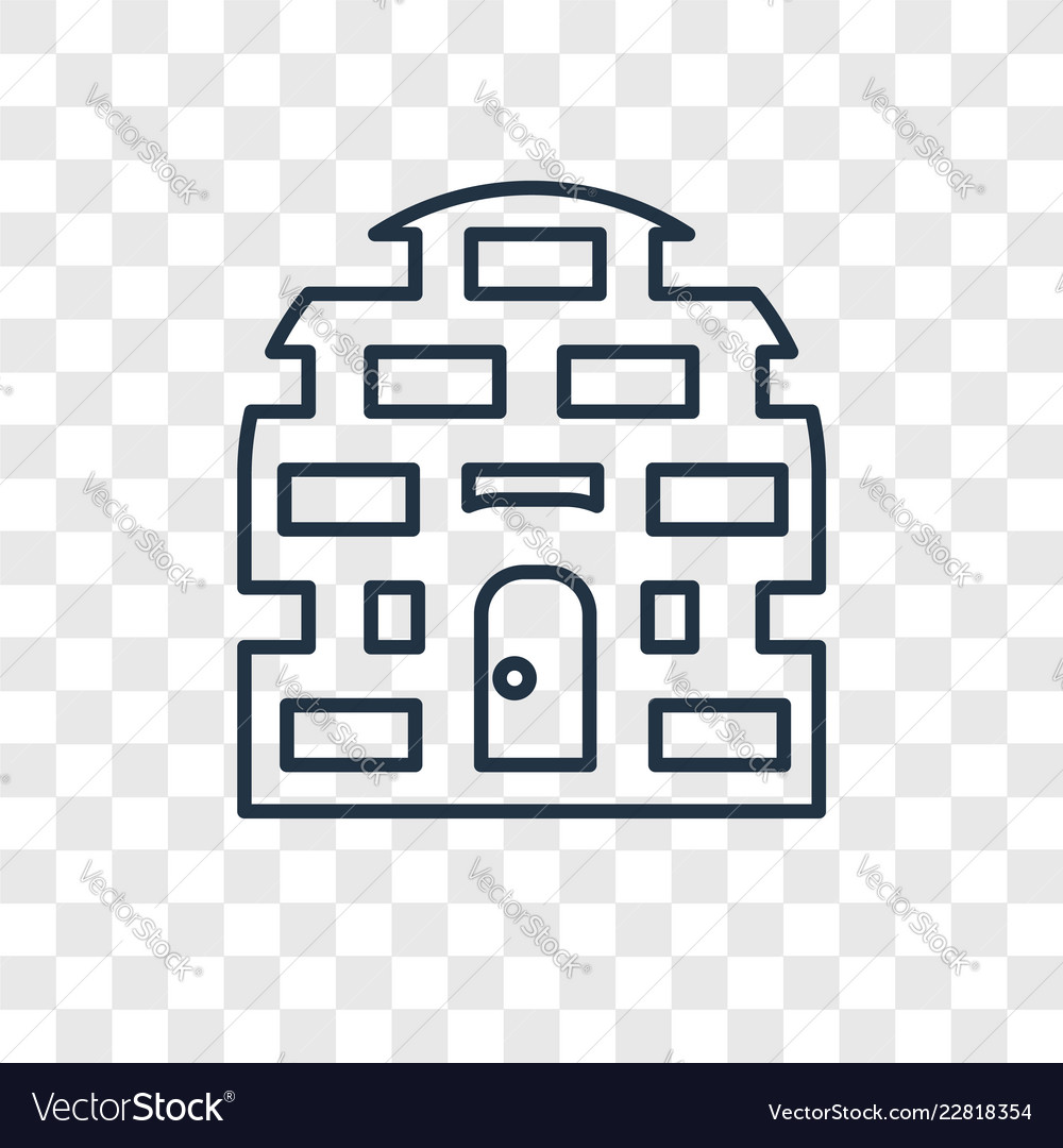 Igloo concept linear icon isolated on transparent