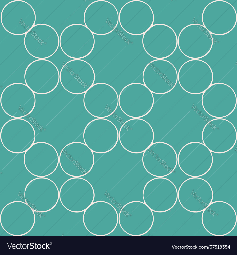 Outline circles seamless repeat pattern vector image Outline circles seamless repeat pattern