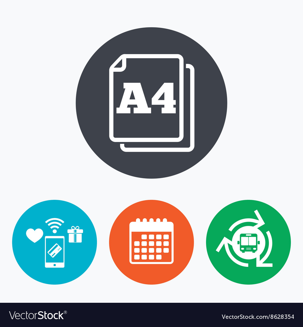 Paper size a4 standard icon document symbol