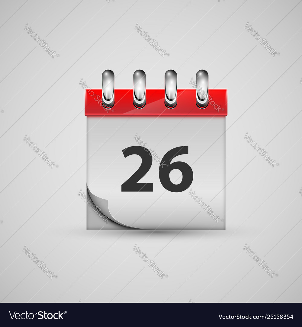 Realistic calendar icon