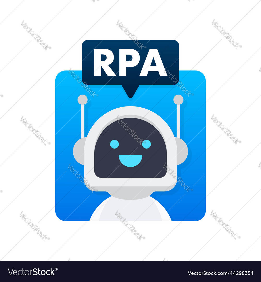 Rpa robotic process automation artificial vector image Rpa robotic process automation artificial