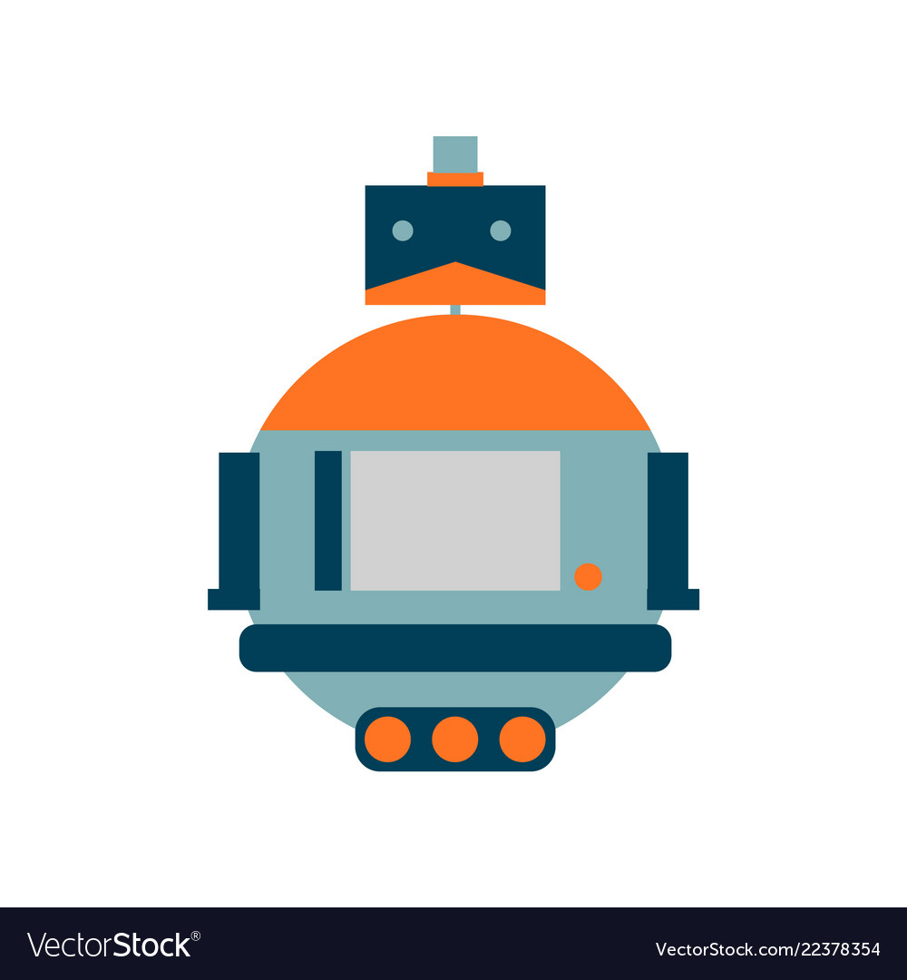 Set of robots in cartoon style isolated vector image Set of robots in cartoon style isolated