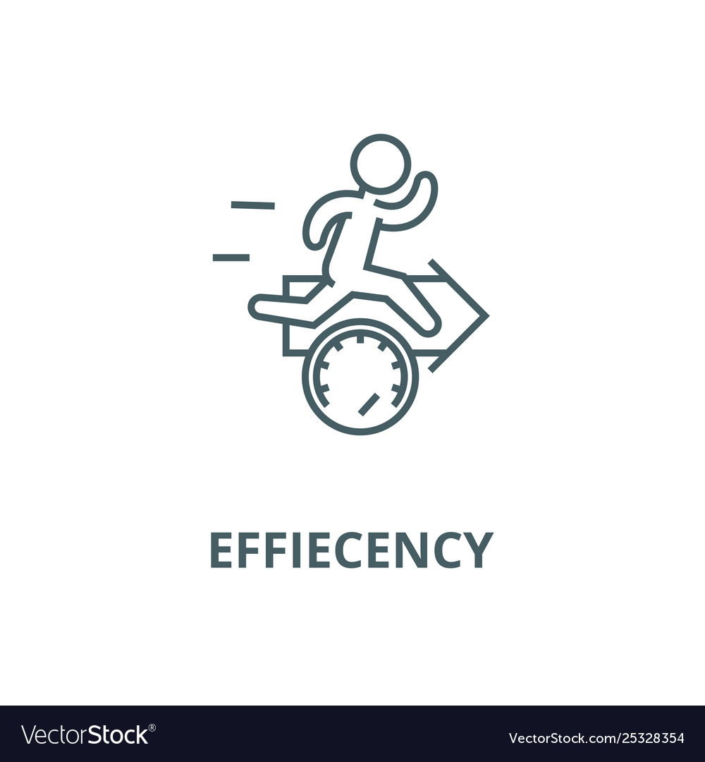 Speed effiecency running man with arrow
