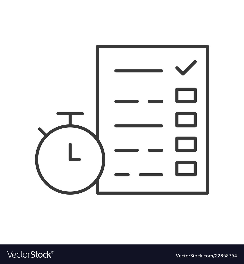 Stopwatch and document with checklist
