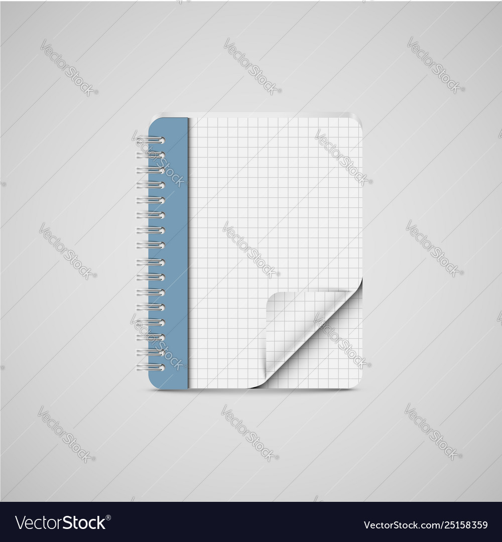 A realistic notebook icon vector image A realistic notebook icon