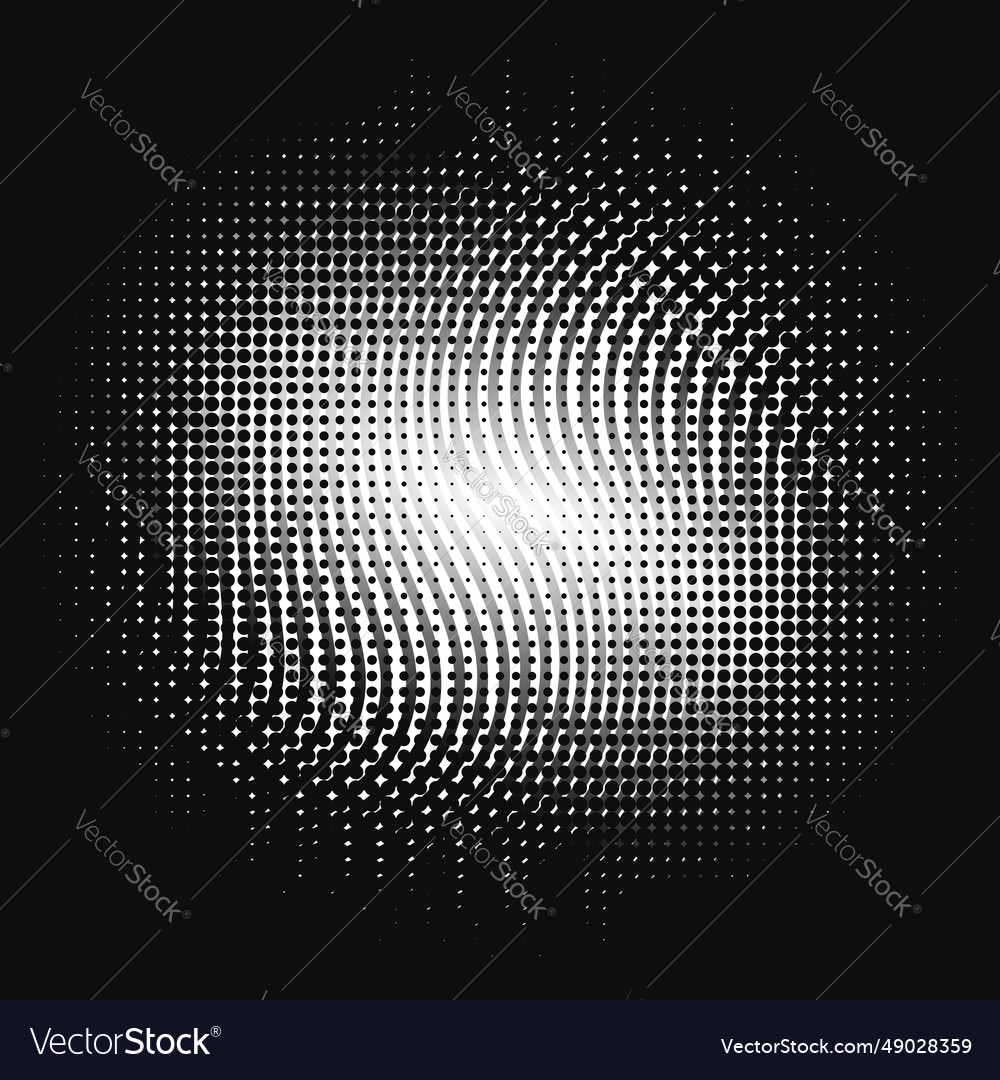 Abstract halftone dots and curves vector image Abstract halftone dots and curves