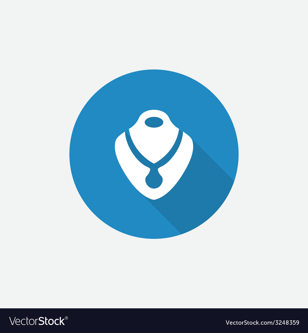 Blaue Halskette Icon mit Schatten