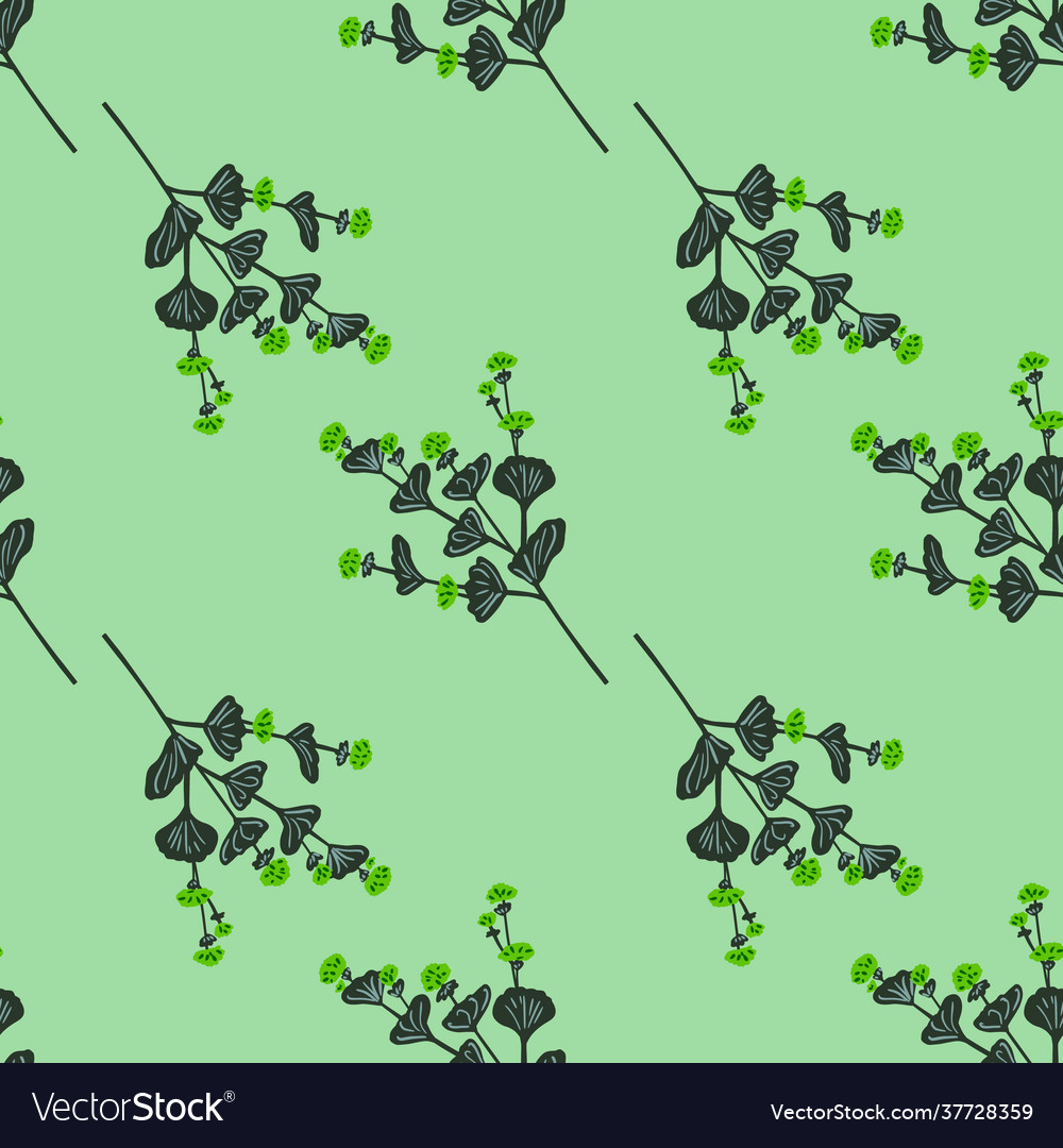 Bright spring seamless botanic pattern vector image Bright spring seamless botanic pattern