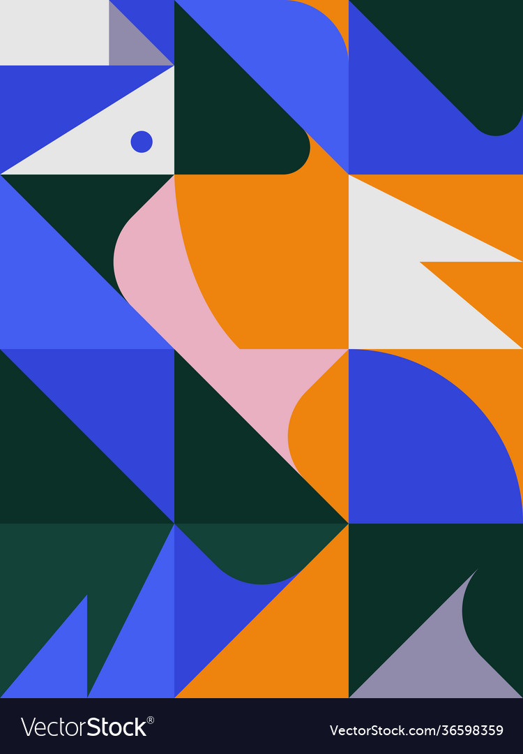 Deconstructed abstract pattern design vector image Deconstructed abstract pattern design