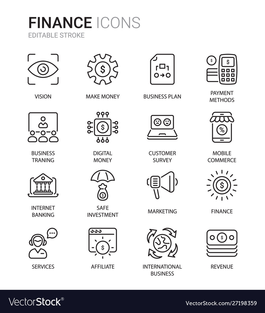 Finanzlinie Icons - Thin Outline