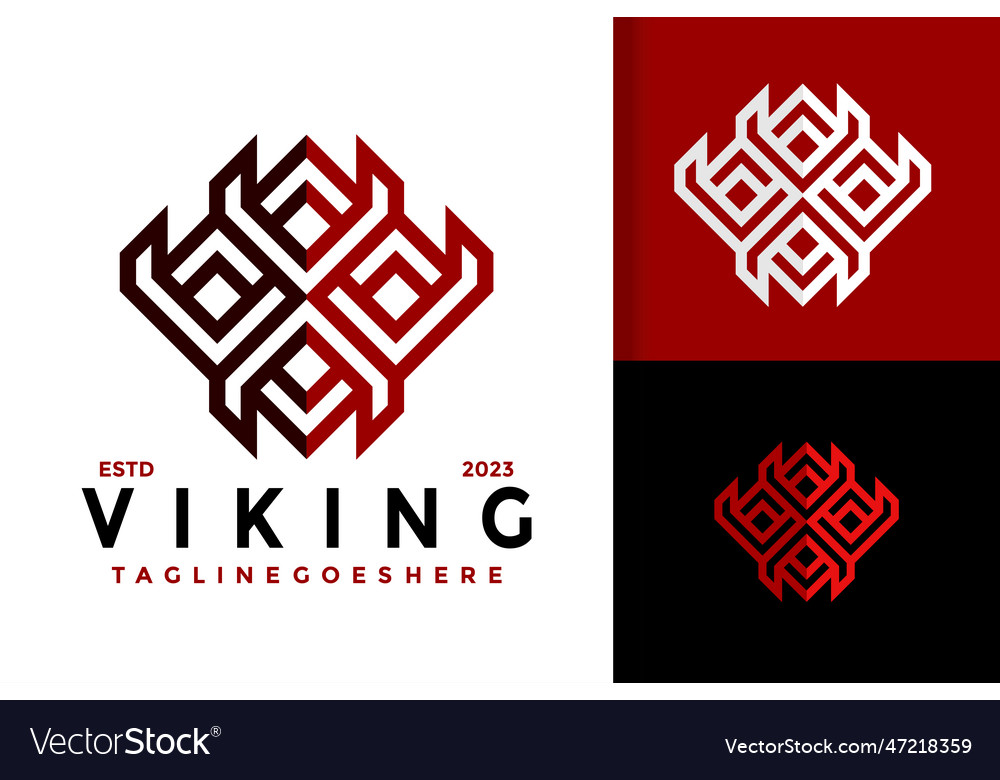 Letter v viking logo icon