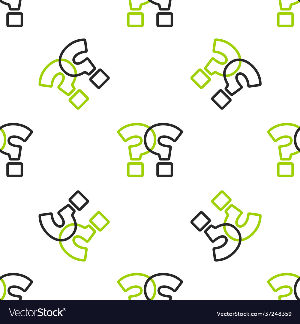 Line question mark icon isolated seamless pattern