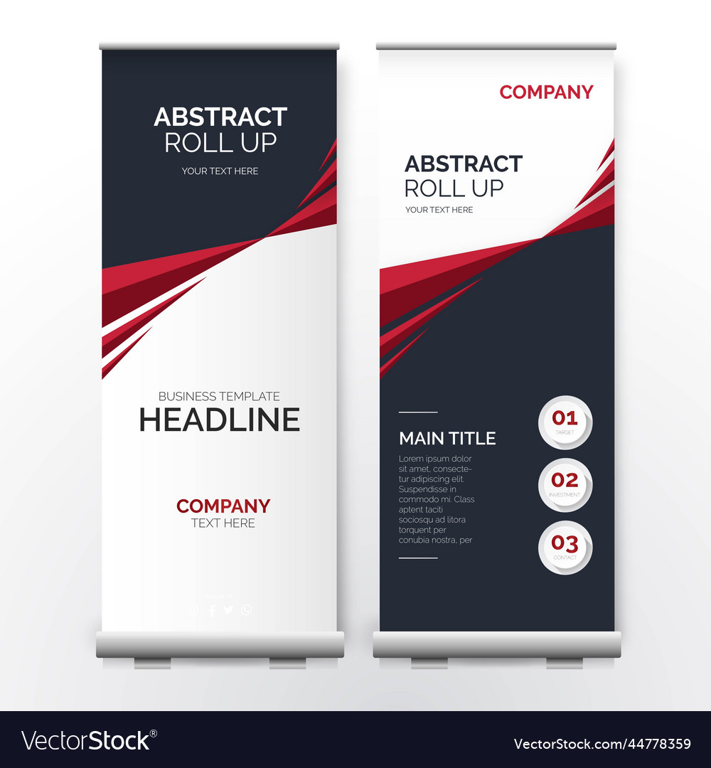 Modern roll up with abstract shapes design