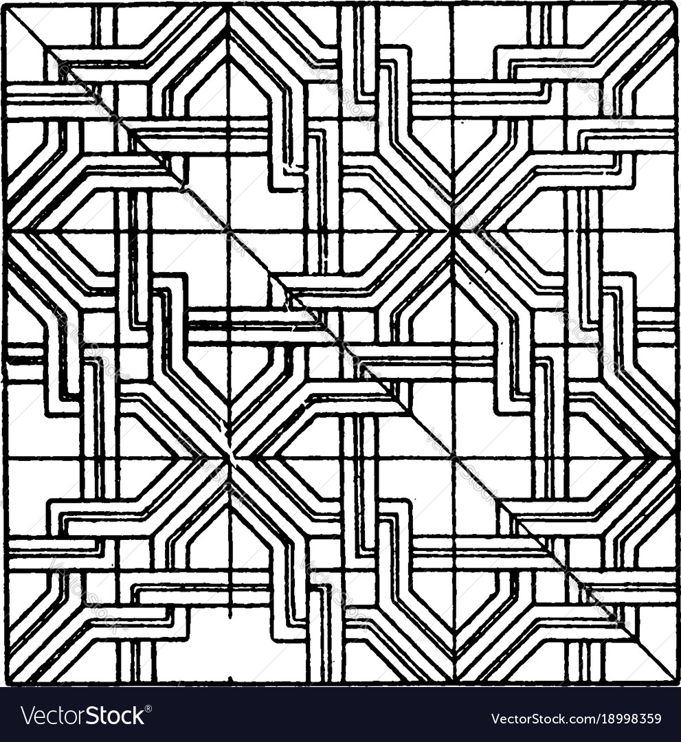 Modern square panel is a repeating patterns