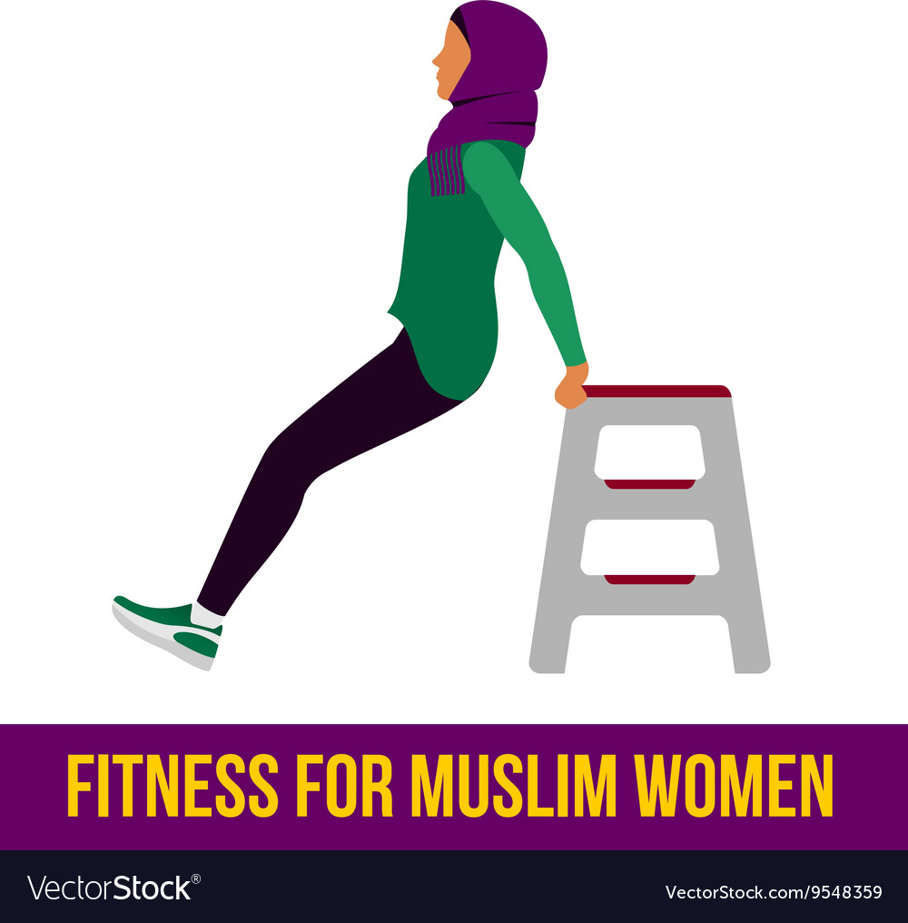 Muslim aerobic icons full color