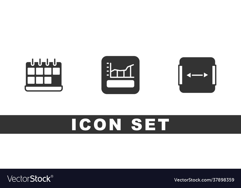 Set calendar graph schedule chart diagram Vector Image Set calendar graph schedule chart diagram