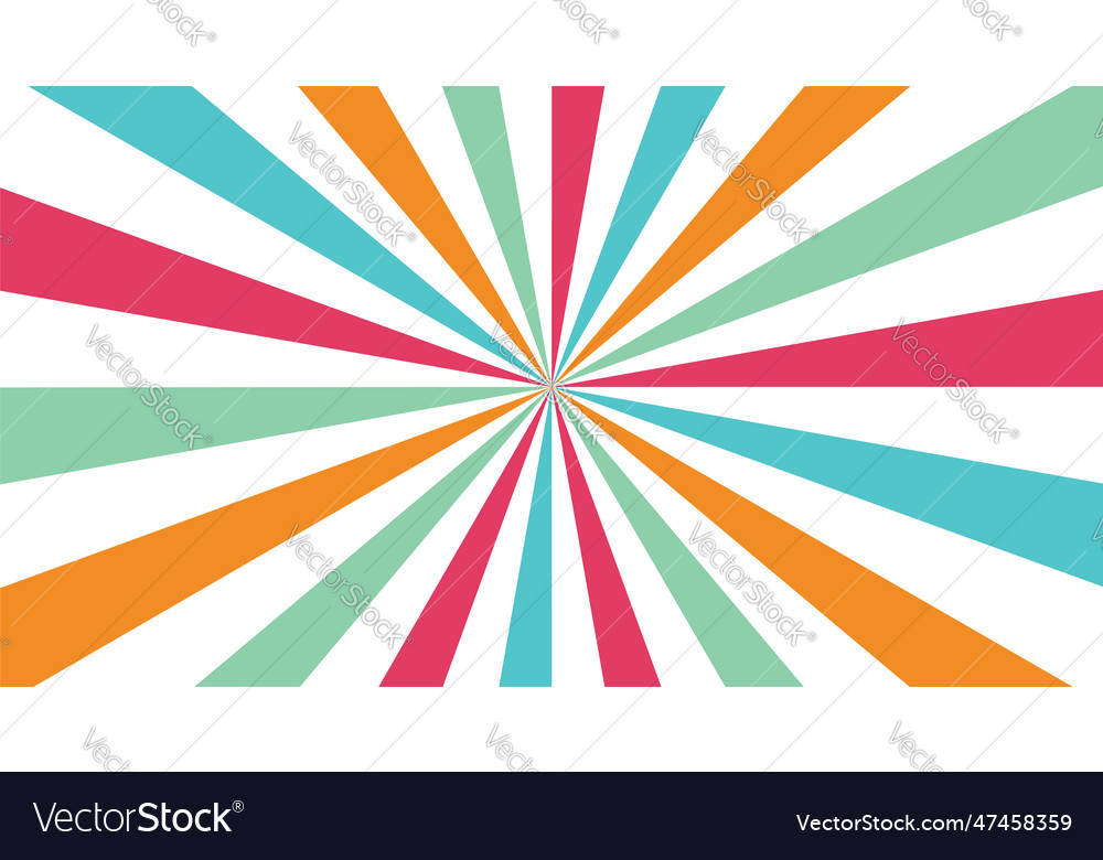 Sunburst or sun burst retro background ray