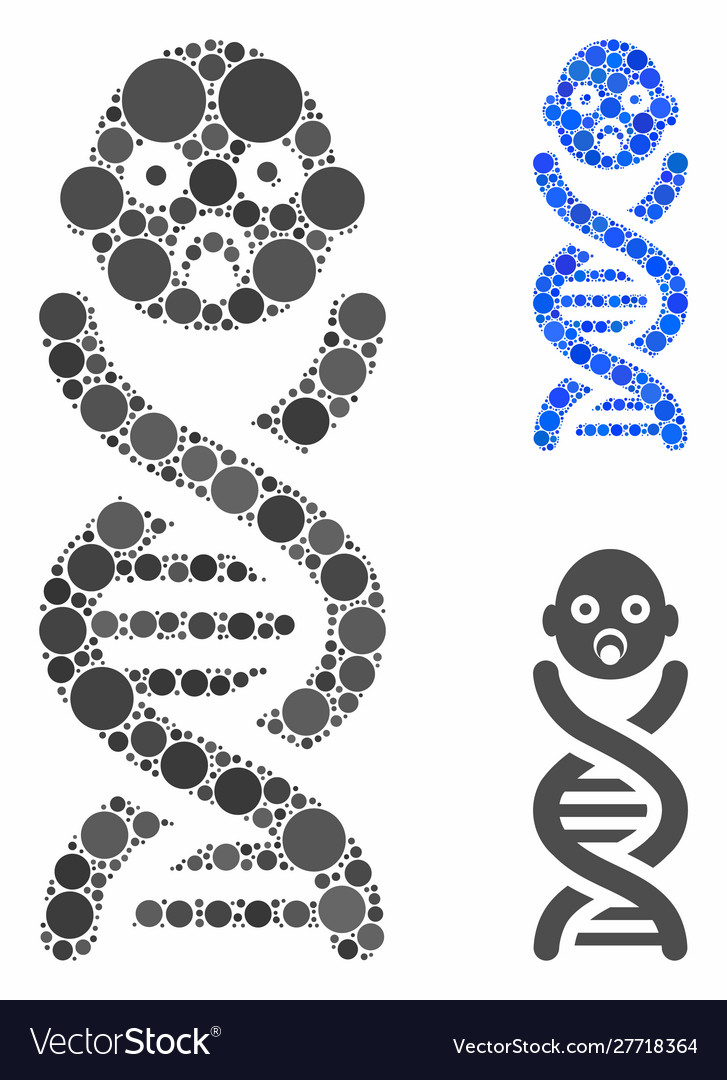 Baby genes composition icon circles