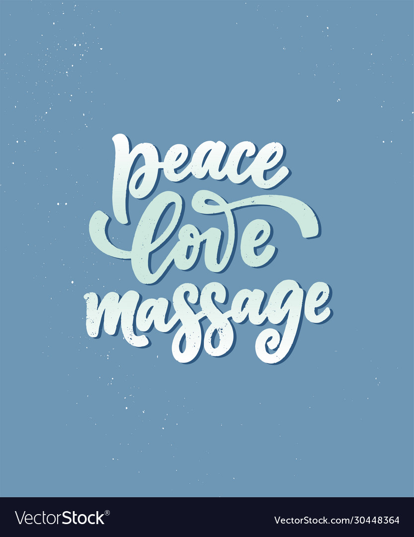 Fun slogan about massage lettering typography