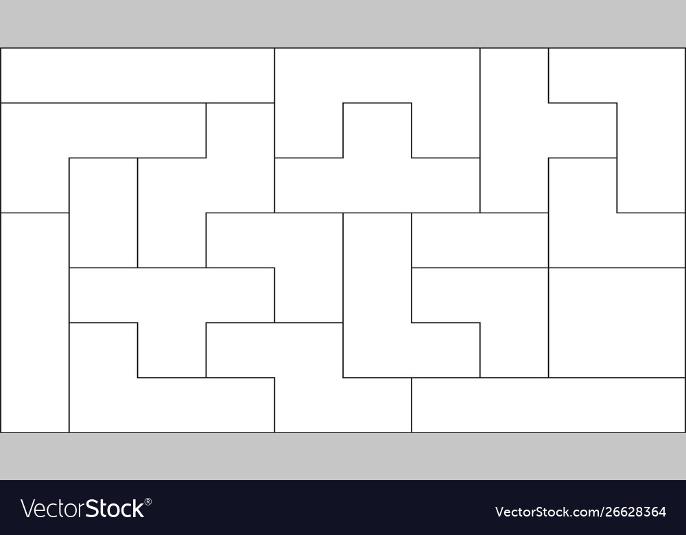 Geometric Tetris Pattern