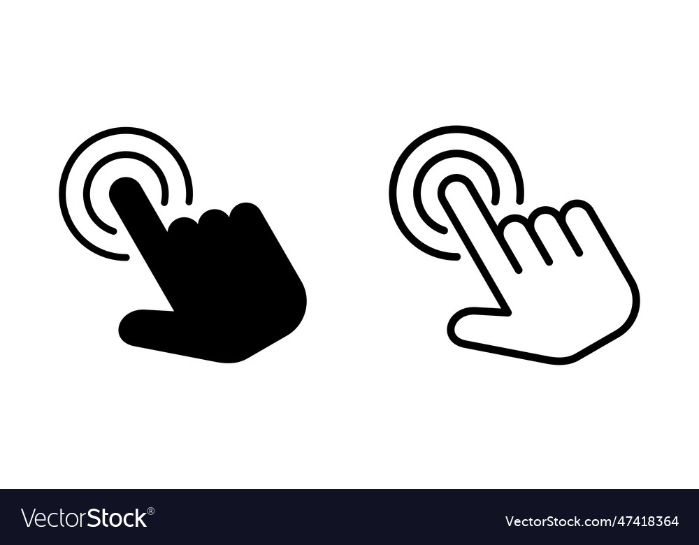 Handklick Icon set Zeiger Cursor vector image Handklick Icon set Zeiger Cursor