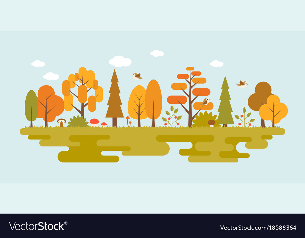Landscape of wild in autumn season