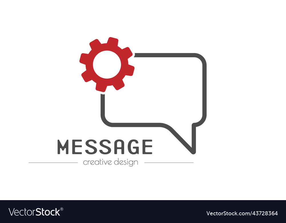 Message settings a speech bubble vector image Message settings a speech bubble