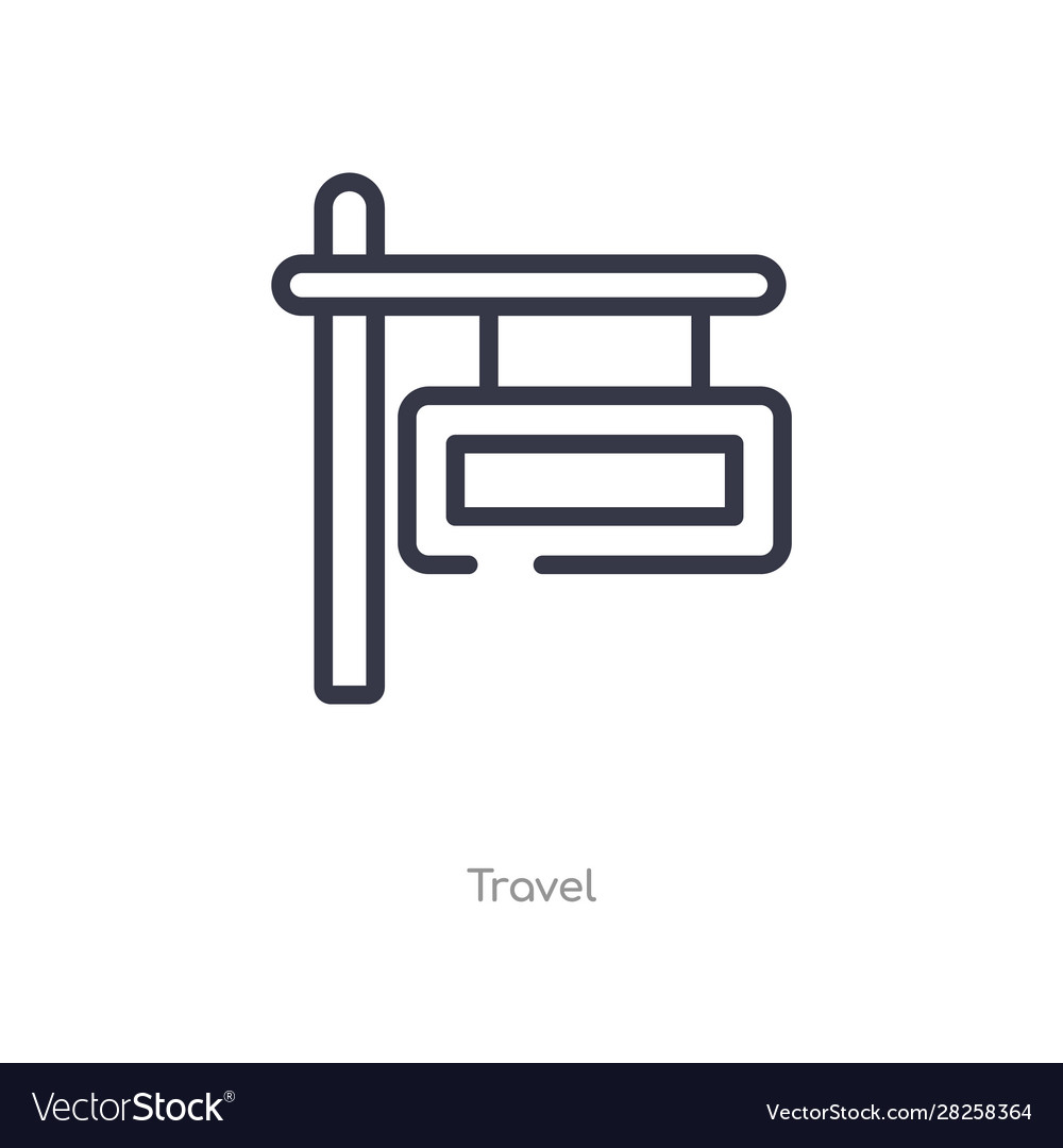 Outline icon isolated line from travel collection